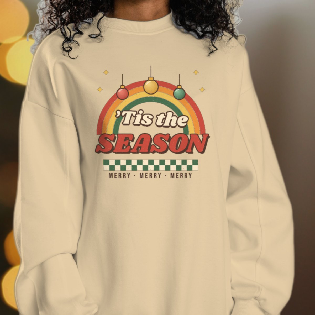 'Tis the Season Sweatshirt in sand